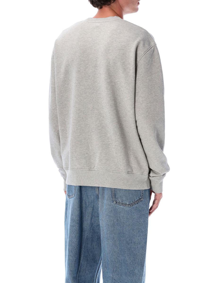 AMI Paris Grå Cotton De Coeur Sweatshirt