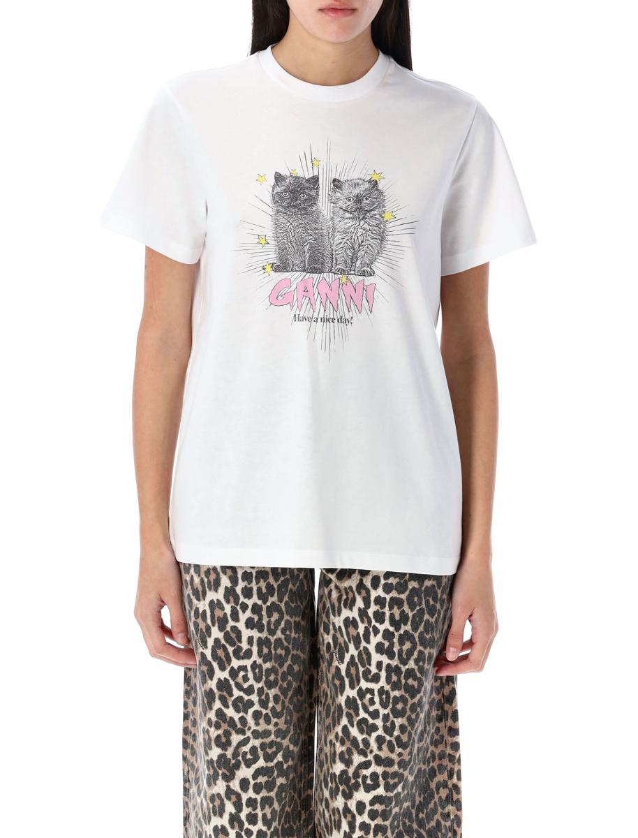 Ganni Kittens T-shirt