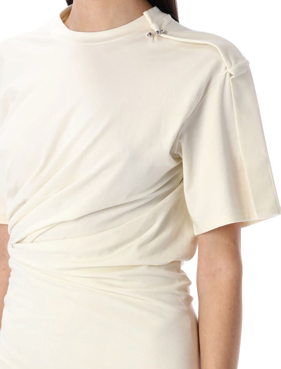 Mugler draperad piercad dagklänning