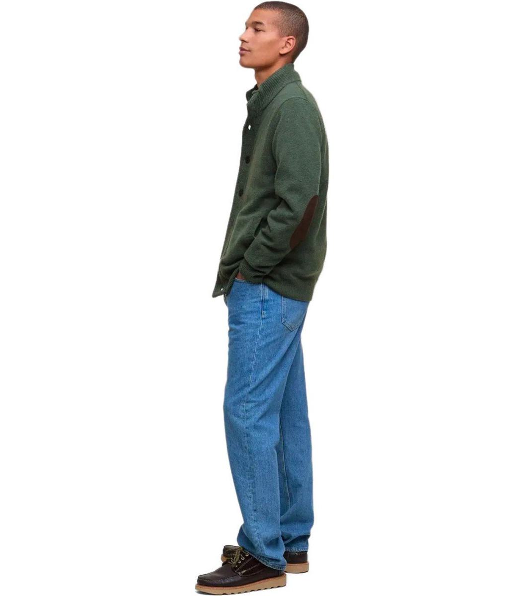 Barbour Essential Patch Zip Olivgrön Kofta