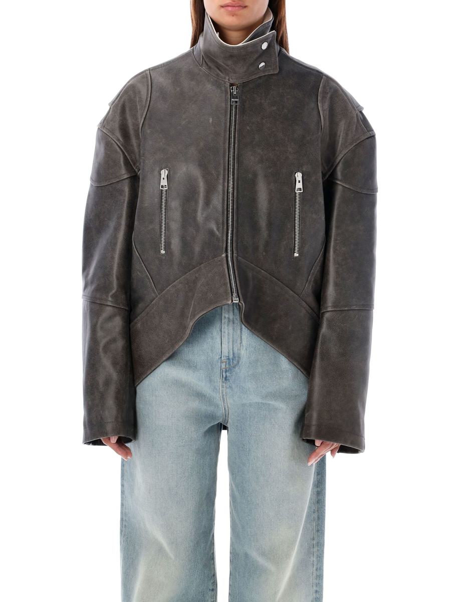 JW Anderson Läderjacka med böjd fåll