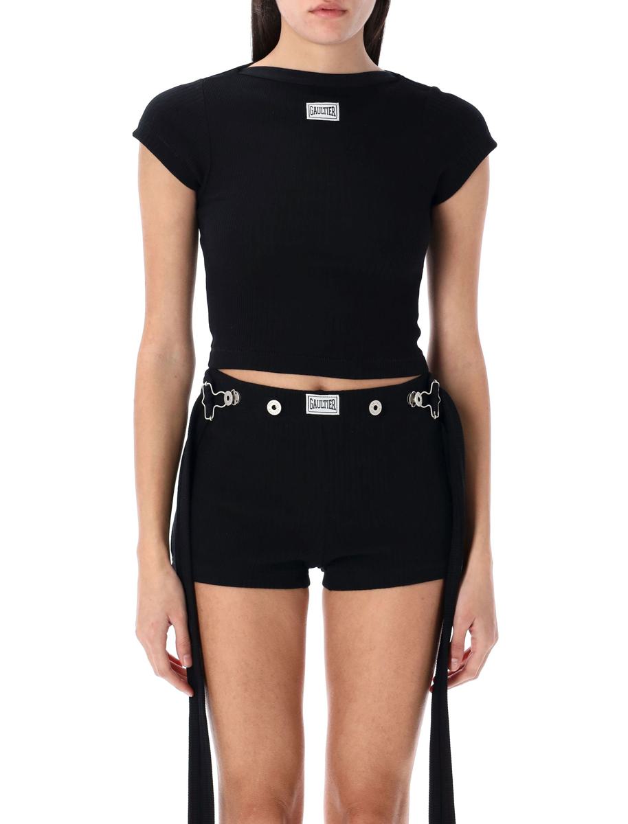 Jean Paul Gaultier T-shirt med vita lappar