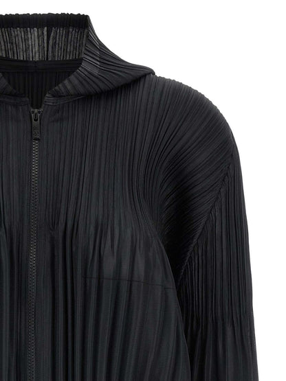 Pleats Please Issey Miyake Blus med dragkedja
