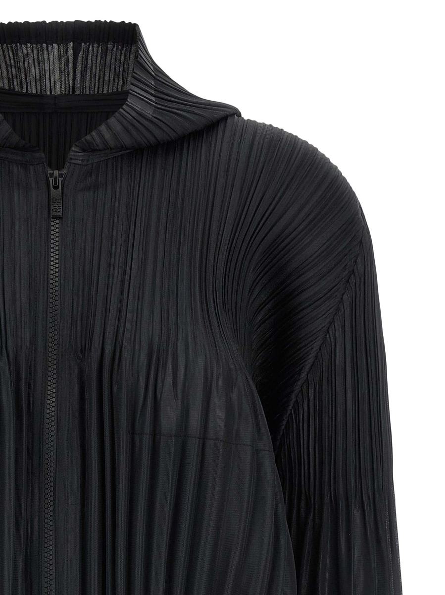Pleats Please Issey Miyake Blus med dragkedja