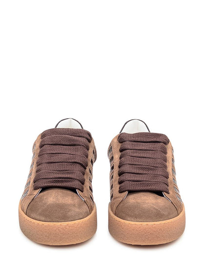 DSQUARED2 Dsquared2 Bruna Mockasneakers Med Läderdetaljer