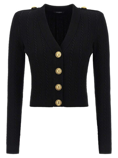 Balmain Twisted Stickad Kofta