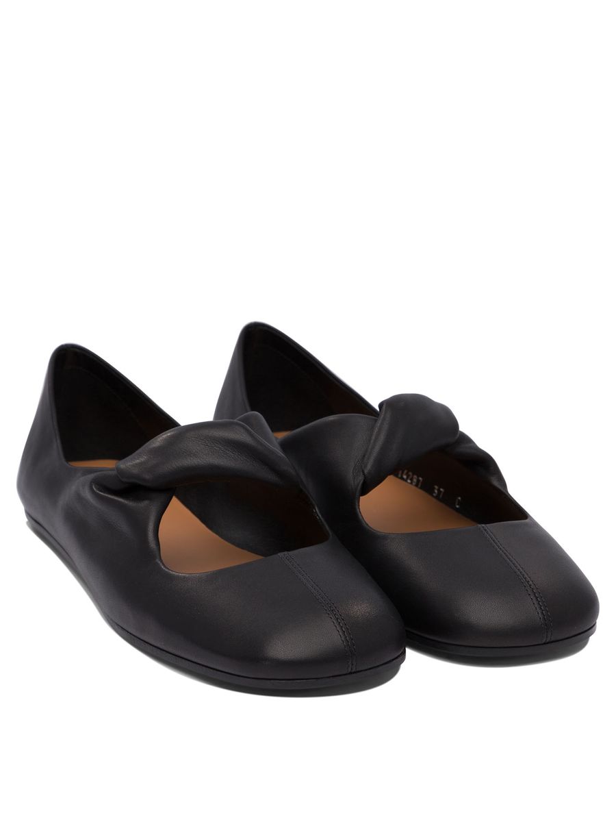 Alexander McQueen Ballerinaskor med vriden detalj