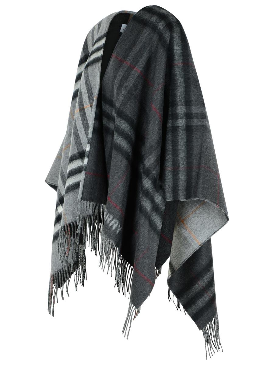 Burberry grå kashmirblandad kappa