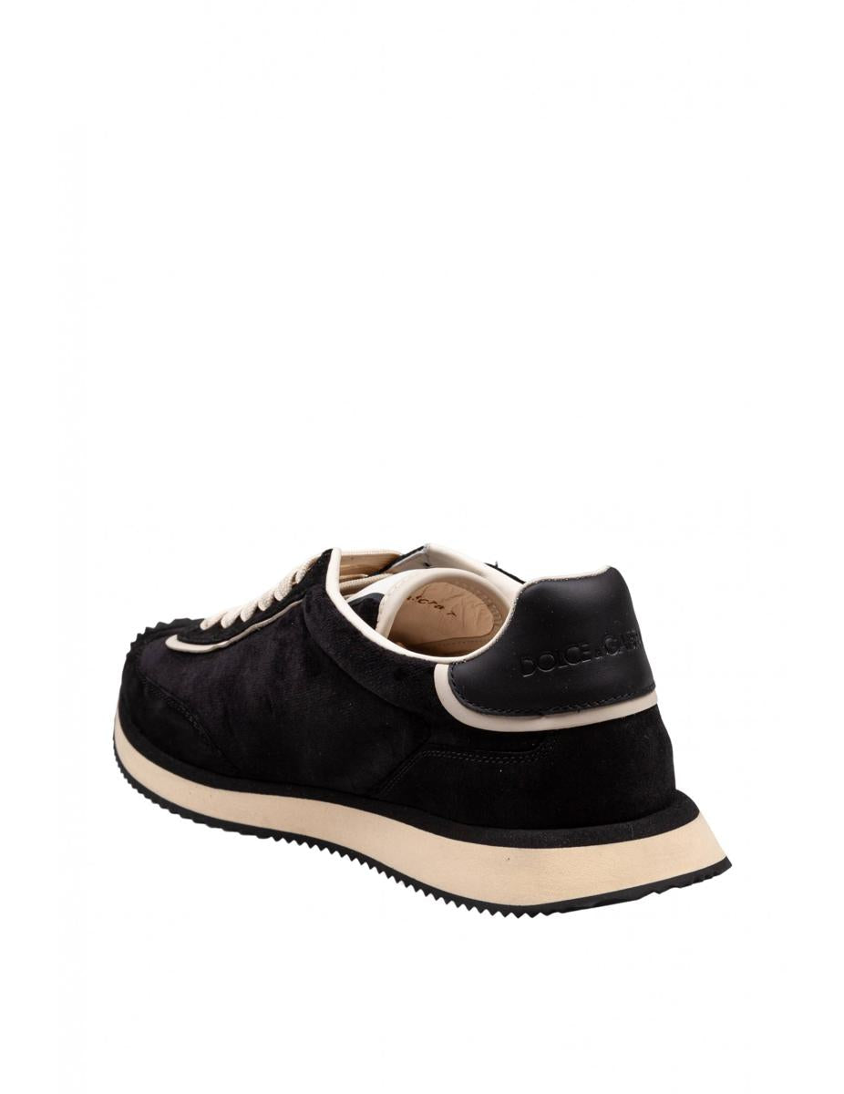 Dolce &amp; Gabbana Sneakers i sammet och mocka
