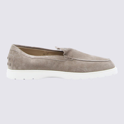 Tod's Grå Mocka Loafers