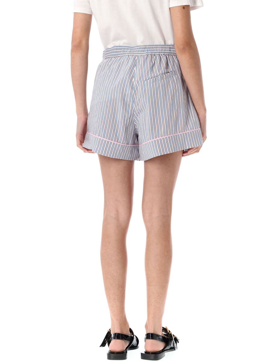 Ganni Candy-randiga elastiska shorts