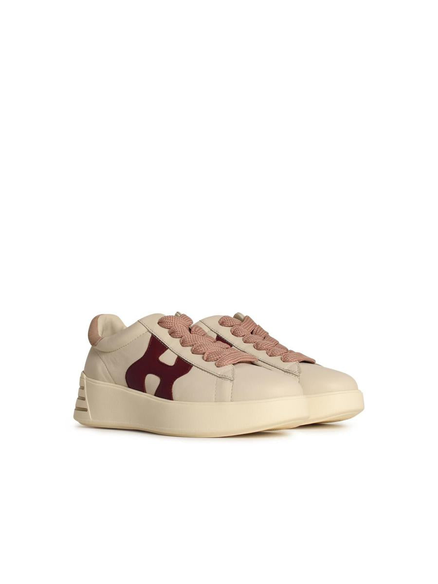 Hogan 'Rebel H564' Elfenbensvita Lädersneakers