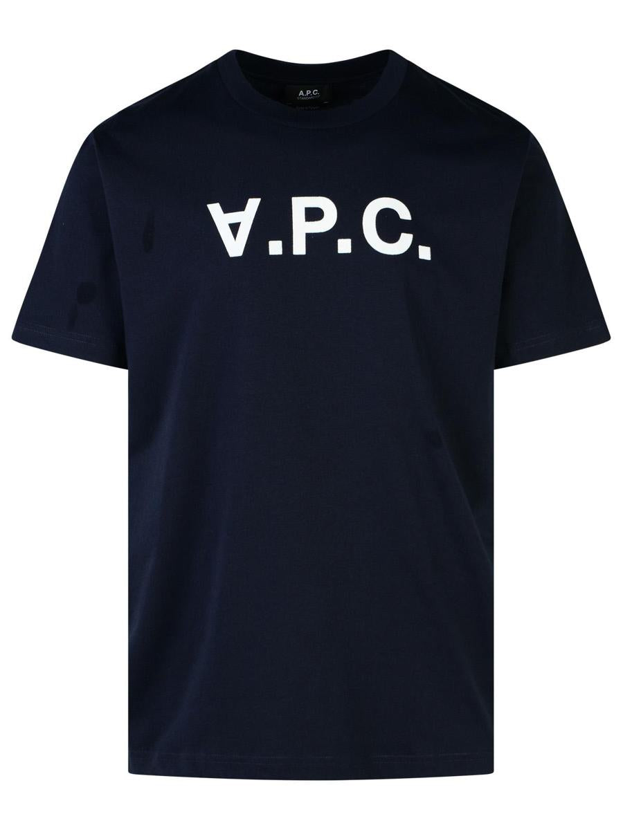 APC Marinblå bomulls-T-shirt