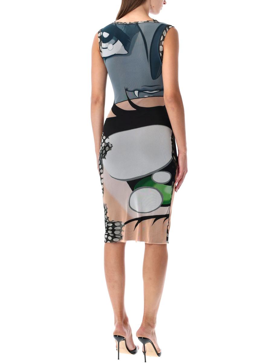 Ottolinger Julien Ceccaldi Tryckt Bodycon Midi-klänning