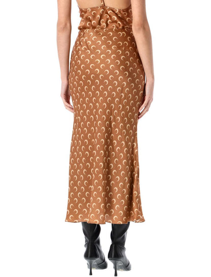 Marine Serre Moon Satin Midikjol