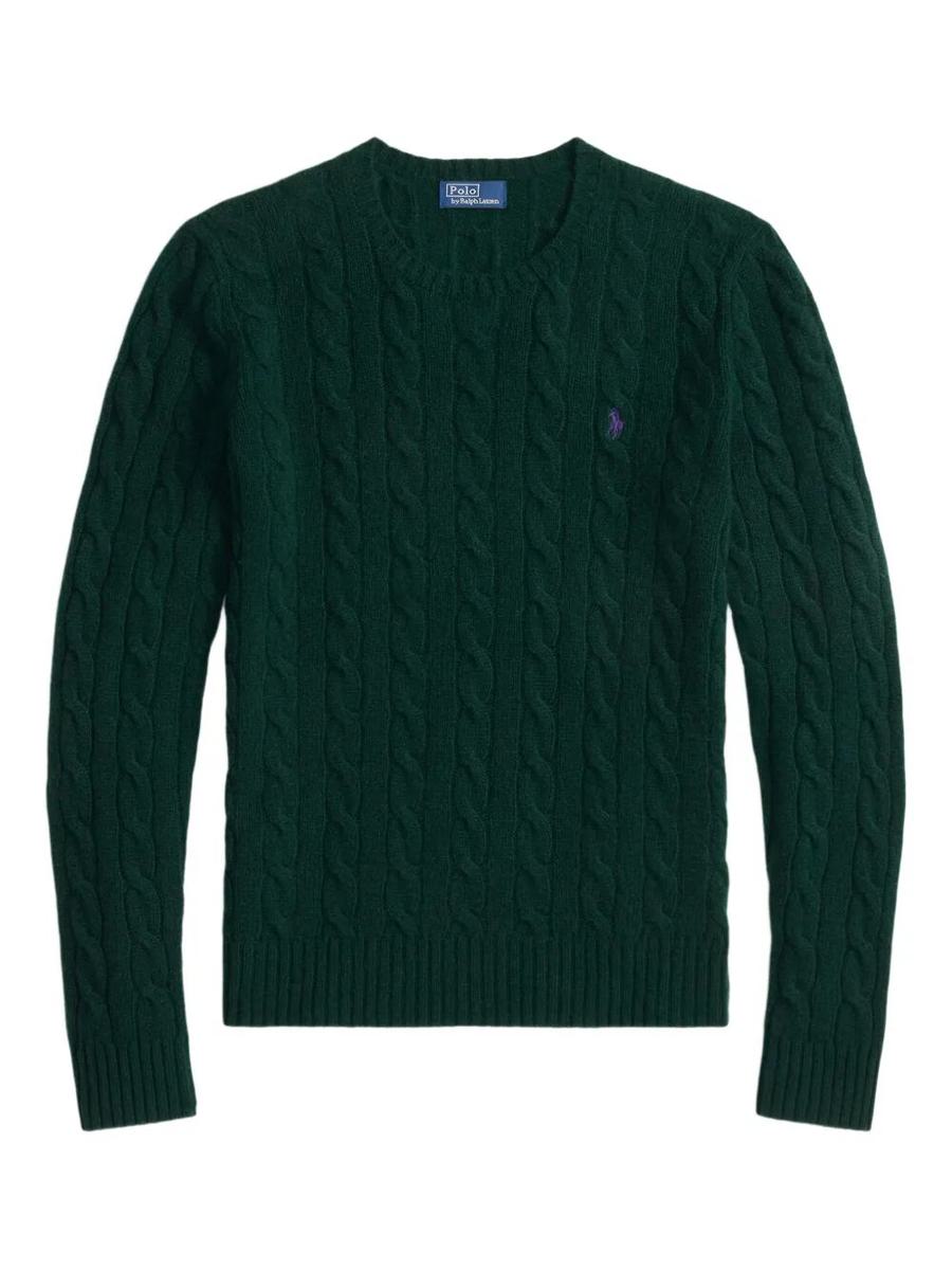 Polo Ralph Lauren Kabelstickad Ull Och Kashmir Rundkragetröja Kläder