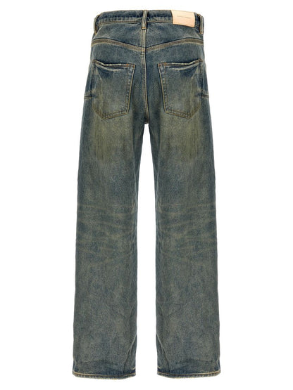 Lila märkesjeans