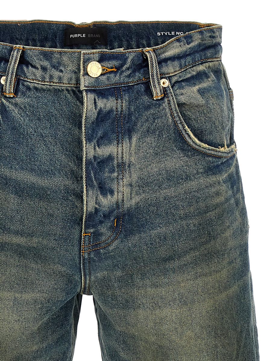 Lila märkesjeans