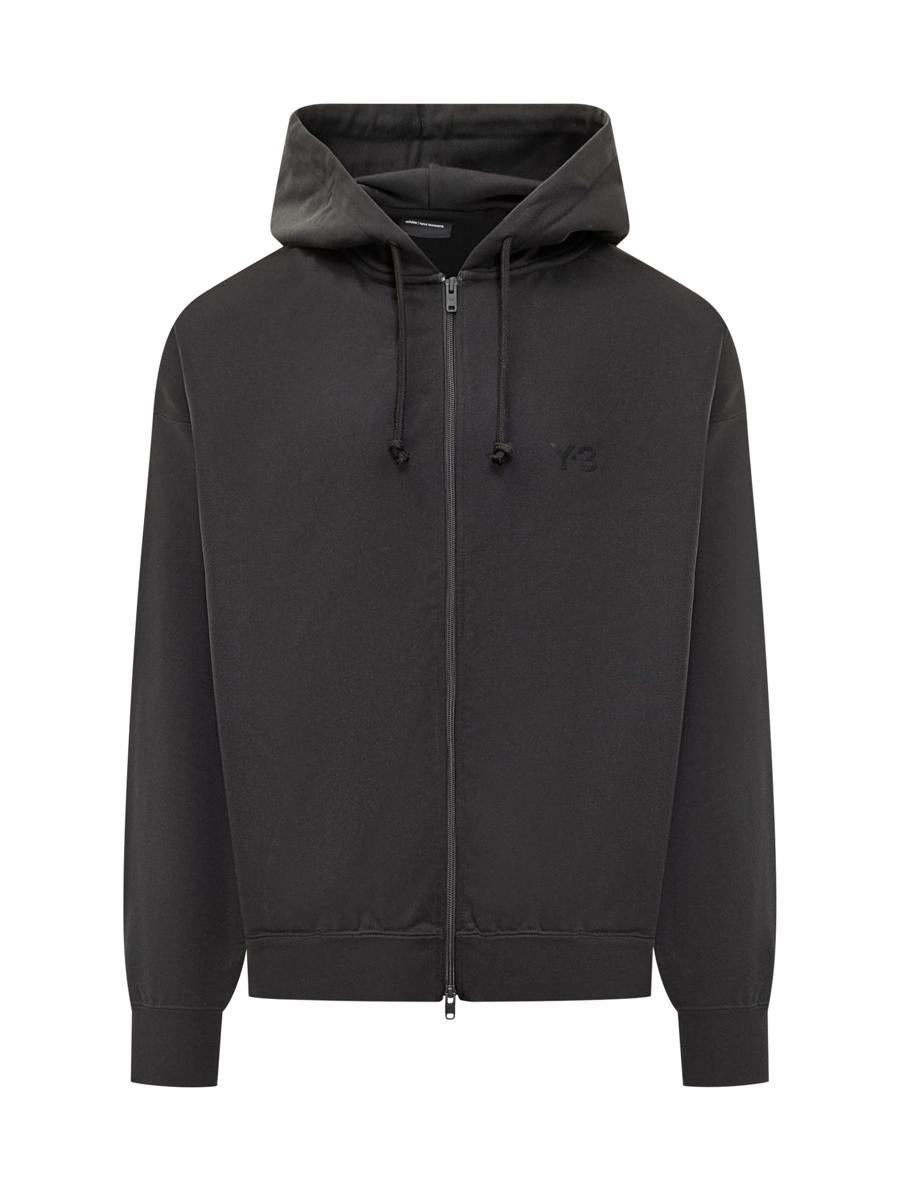 Y-3 Adidas Y3 Svart Dragkedja Hoodie
