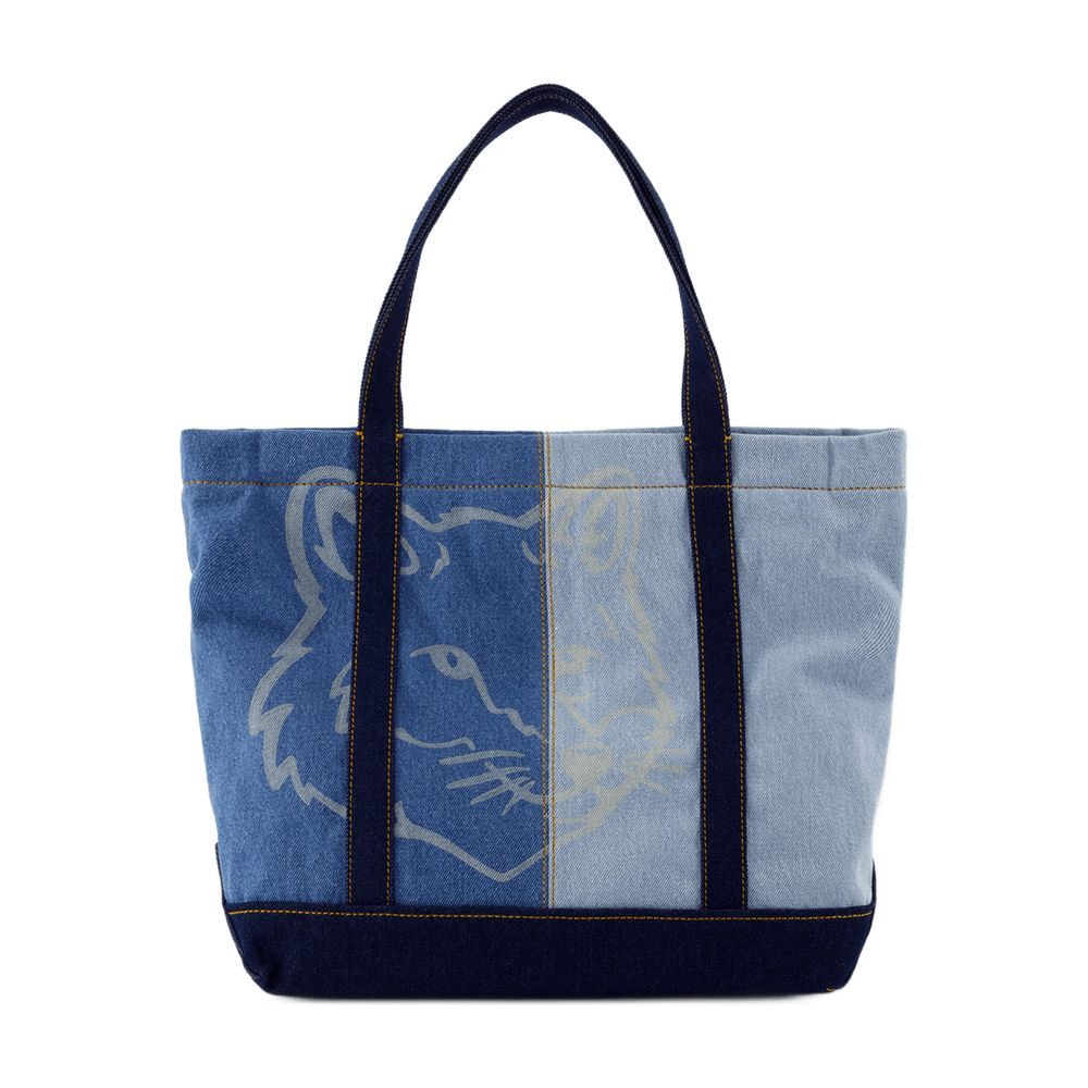 Maison Kitsuné Rävhuvud Stor Shopper Väska