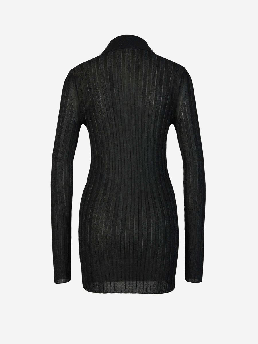 Stella McCartney Lurex Knit Polo Top
