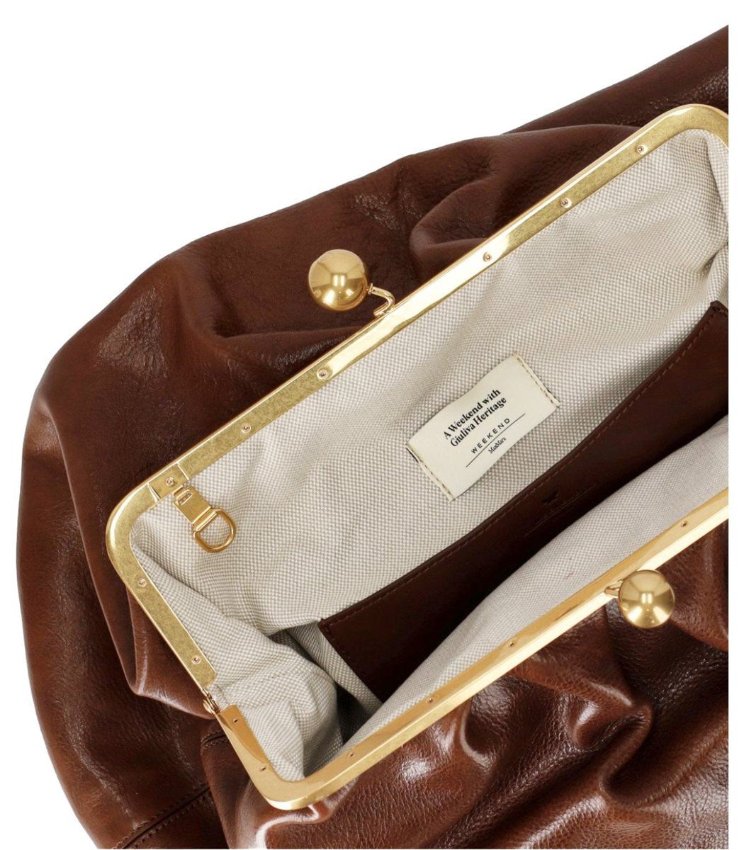 Weekend Max Mara Pasticcino Mirte Stor Ljusbrun Kuvertväska