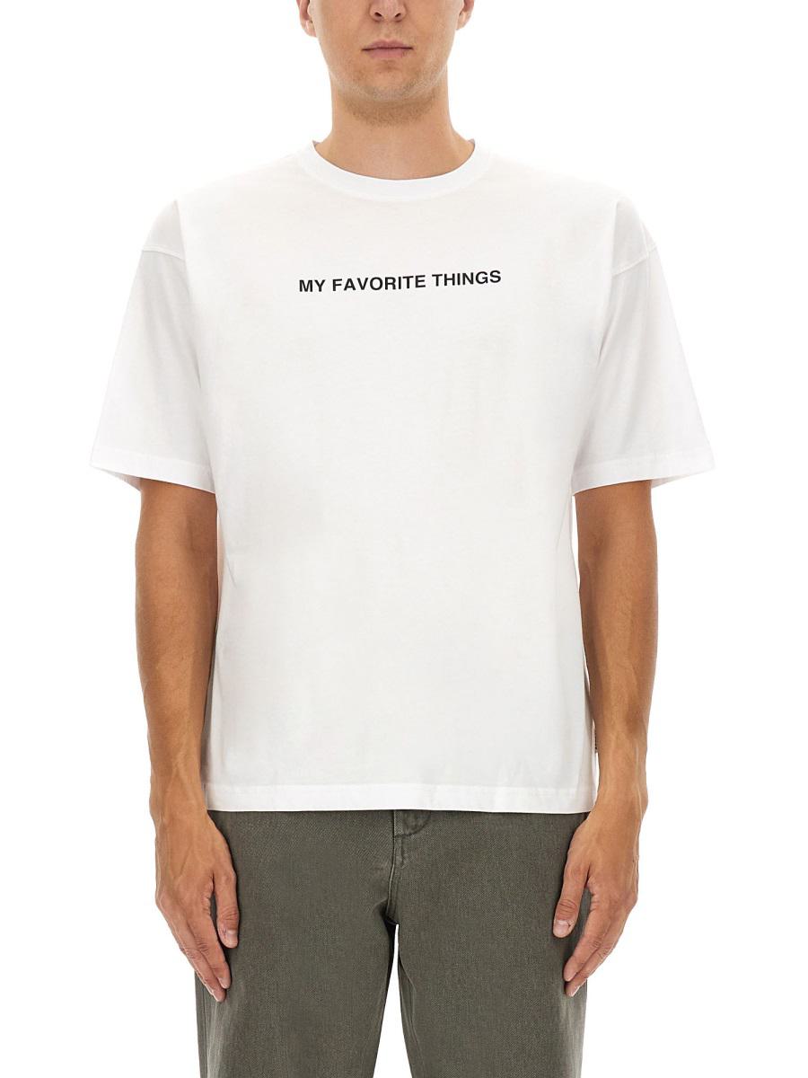 Aspesi T-shirt med trycket "Mina favoritsaker"