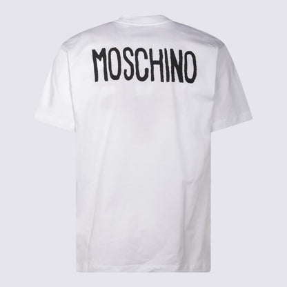 Moschino Vit Bomulls-T-shirt