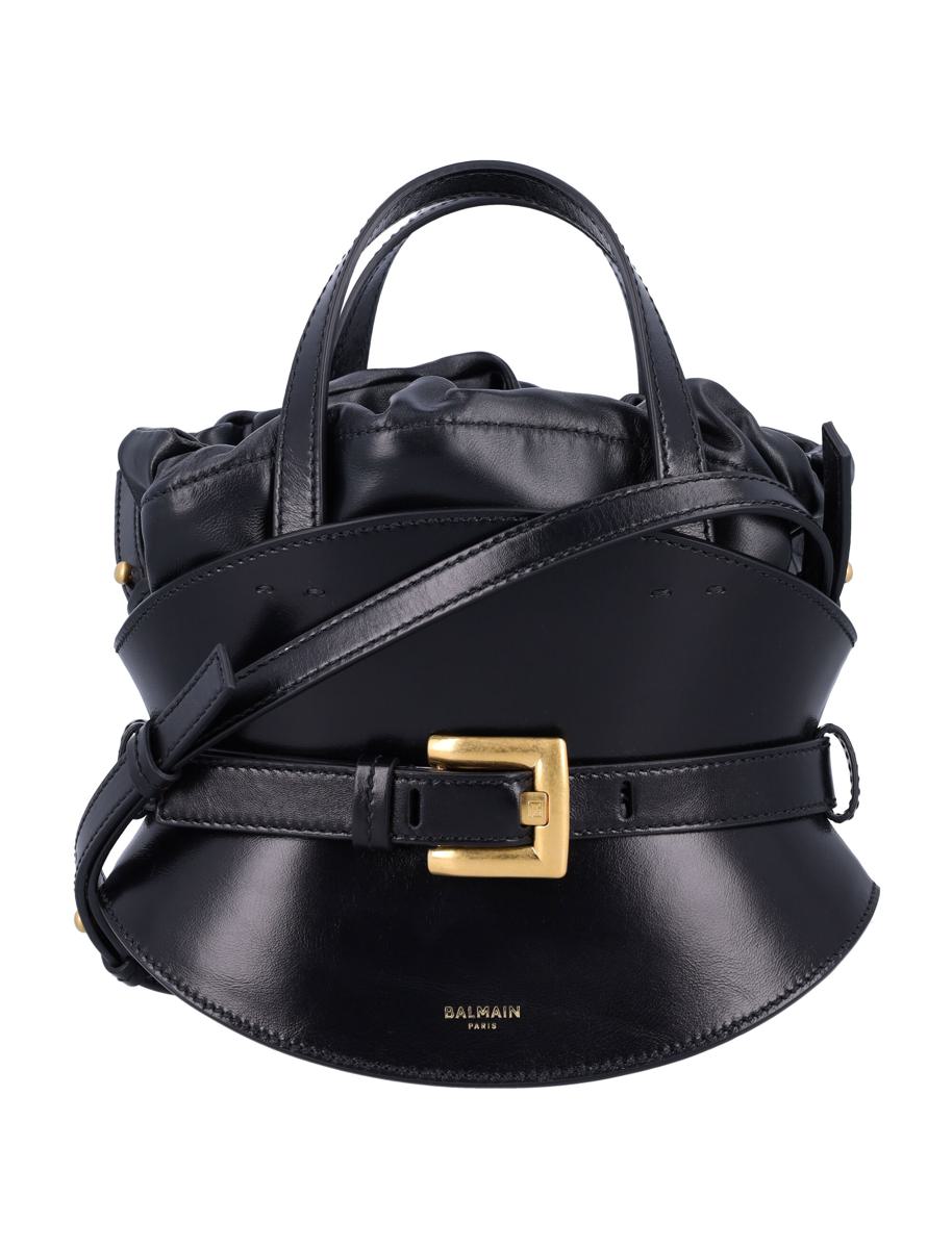 Balmain Shuffle Mini Läderväska Svart