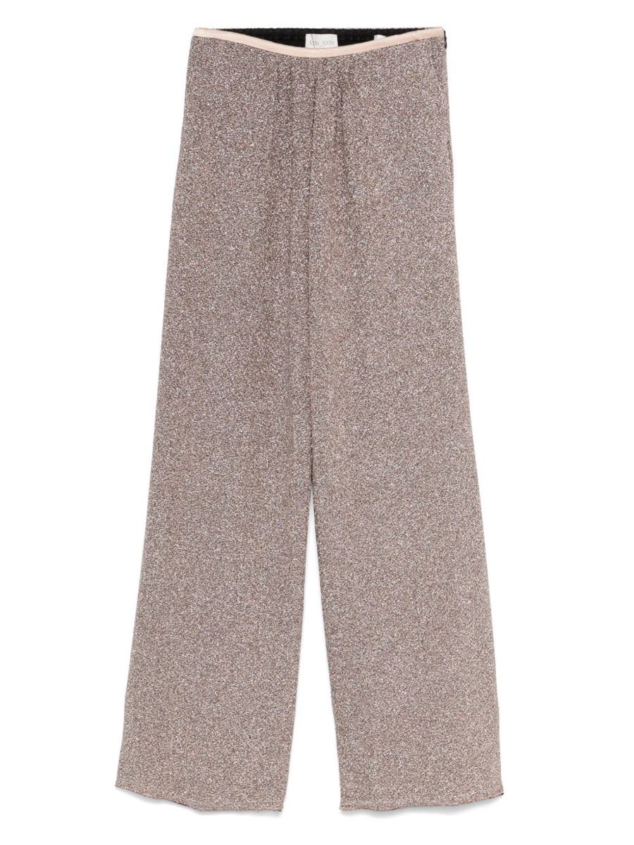 Forte_Forte Lurex byxor med vida ben