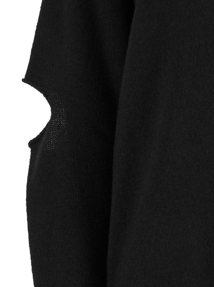 Maglia Misto Cashmere Cut Girocollo