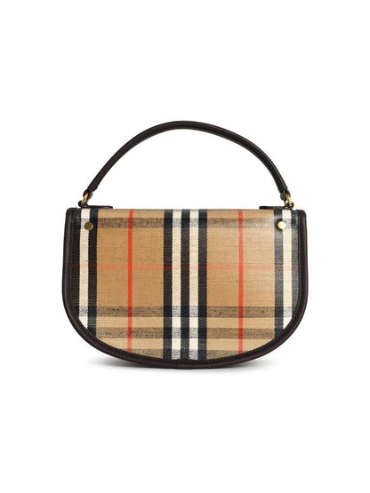 Burberry 'Highlands' sandfärgad axelväska i bomullsblandning