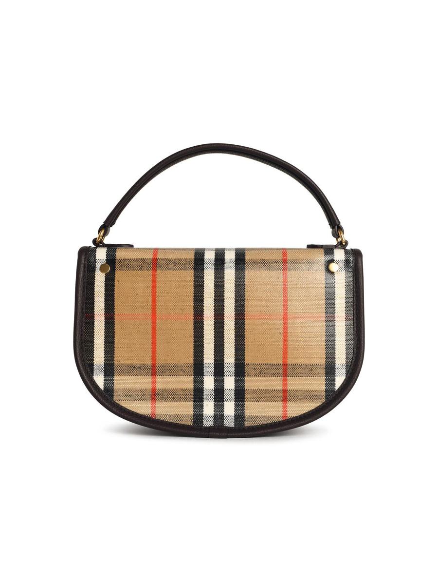Burberry 'Highlands' sandfärgad axelväska i bomullsblandning