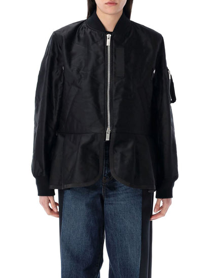 Sacai quiltad satinbluson