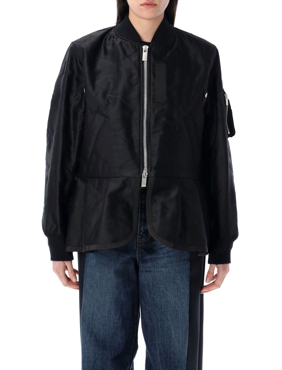 Sacai quiltad satinbluson