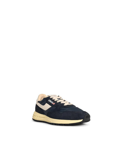 Autry 'Reelwind Low' mörkblå sneakers i nylon och mocka