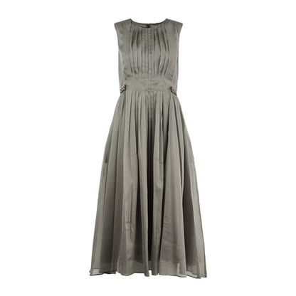 Max Mara Klänning i Siden med Blandad Organza