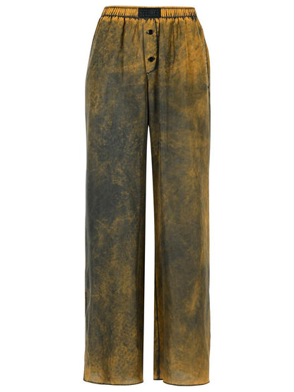 MM6 Maison Margiela 'Tie Dye' Bruna Sidenbyxor