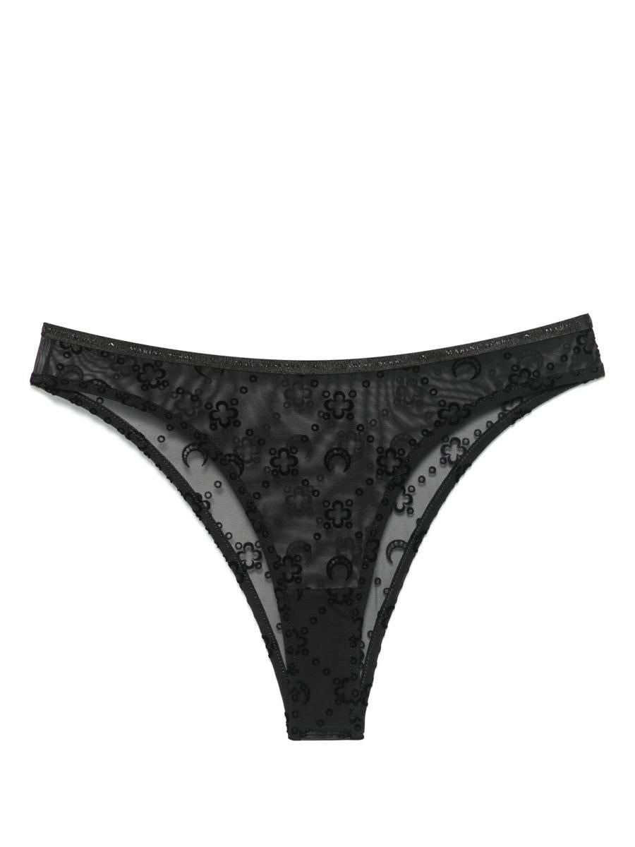 Marine Serre Moonogram Mesh Flock Högmidjade Trosor