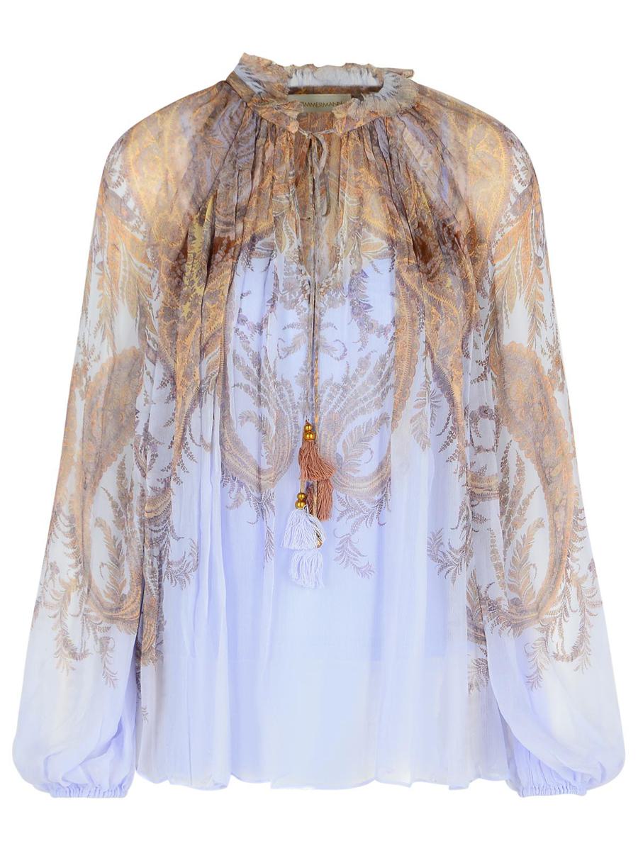 Zimmermann Lila Viskosblus