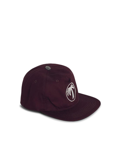 Palm Angels Oval vinröd bomullskeps