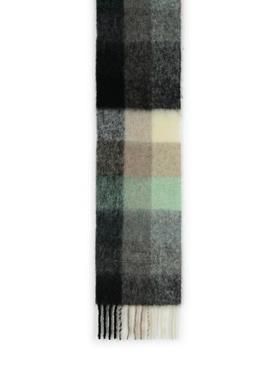 Acne Studios Grön Alpackablandad Halsduk