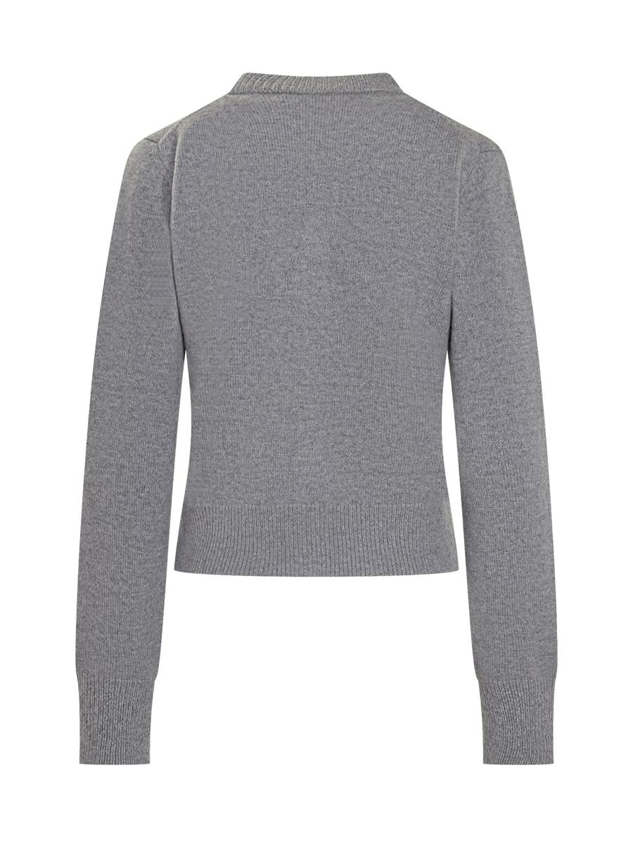 AMI Paris Ami Paris Grå Cardigan Med Logotyp