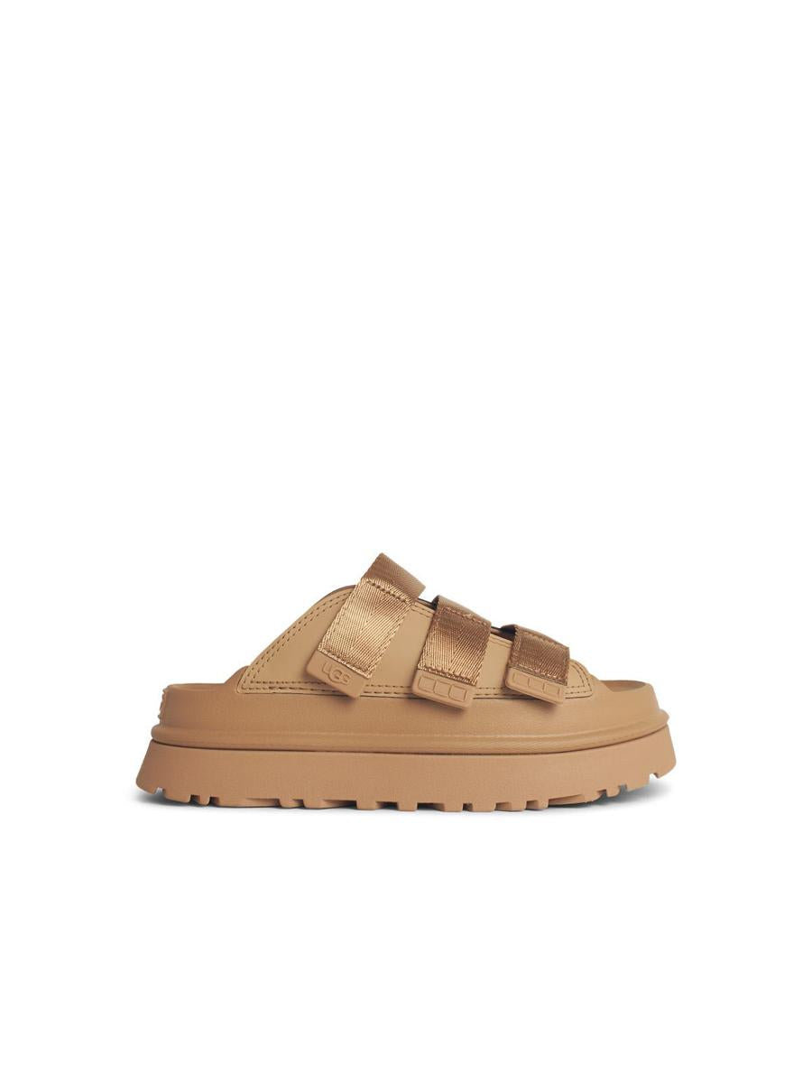 UGG 'Goldenglow' tofflor i beige tygblandning