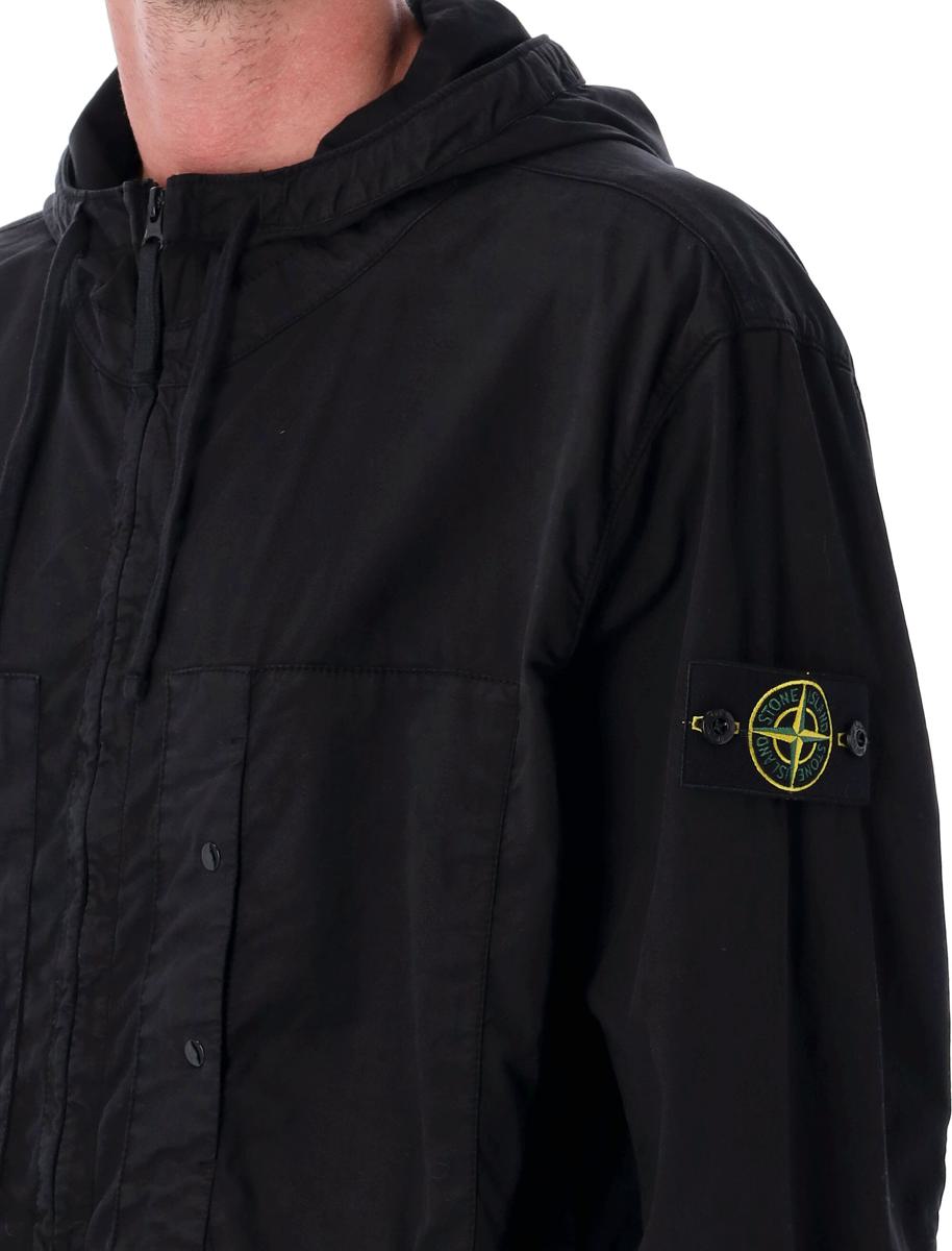 Stone Island Stretch Supima® bomullstwilljacka med huva