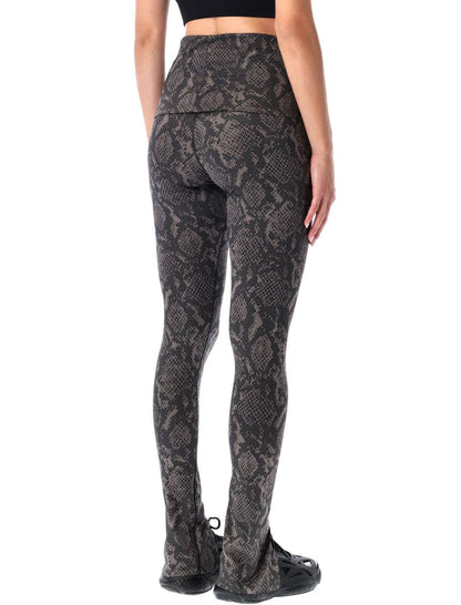 Adidas By Stella McCartney Python Mönstrade Rolltop Leggings