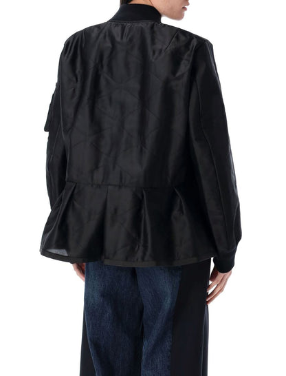 Sacai quiltad satinbluson