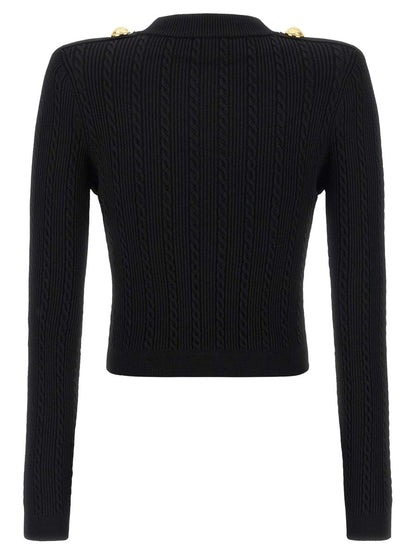 Balmain Twisted Stickad Kofta