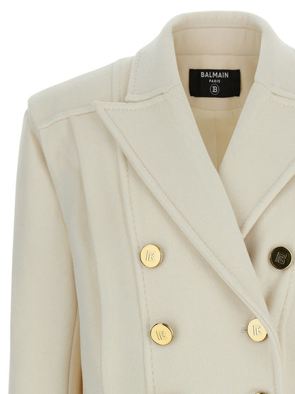 Balmain Dubbelknäppt Kappa