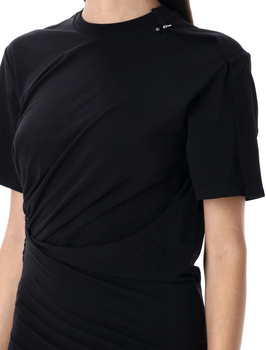 Mugler draperad piercad dagklänning